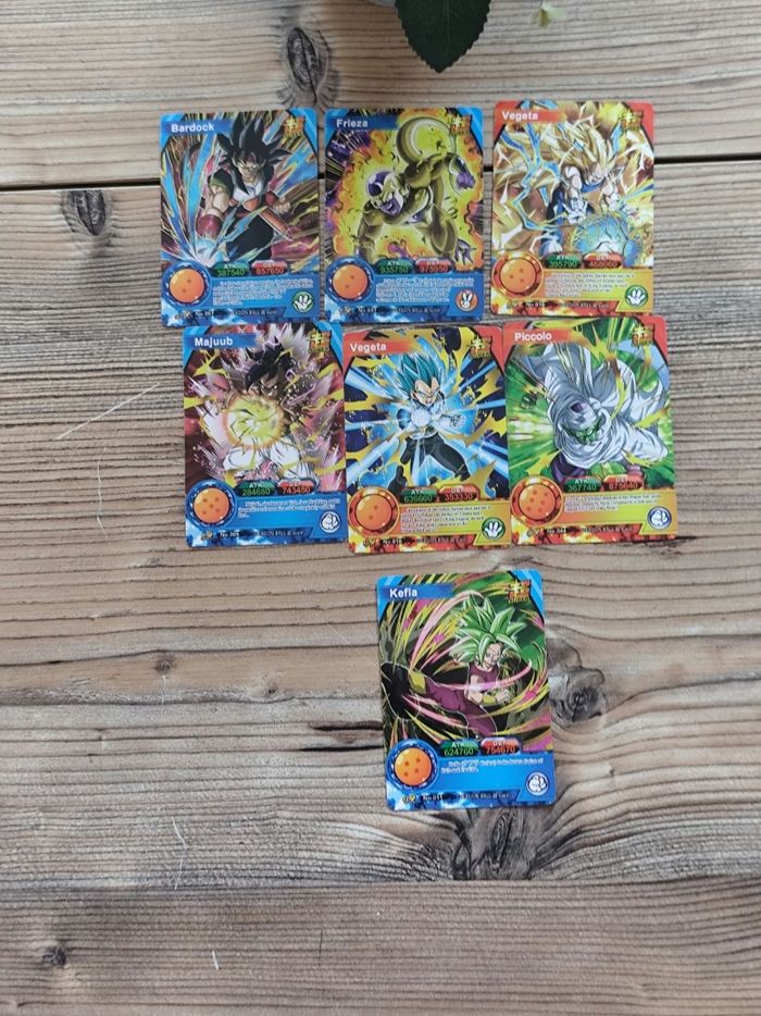 Lot de 7 cartes Dragon Ball Super - photo numéro 2