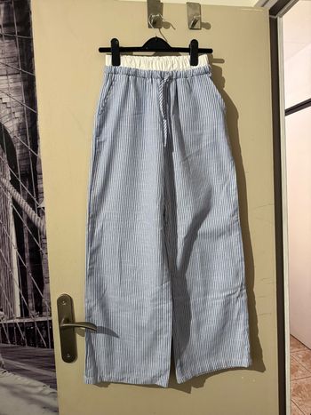 Pantalon large à rayures
