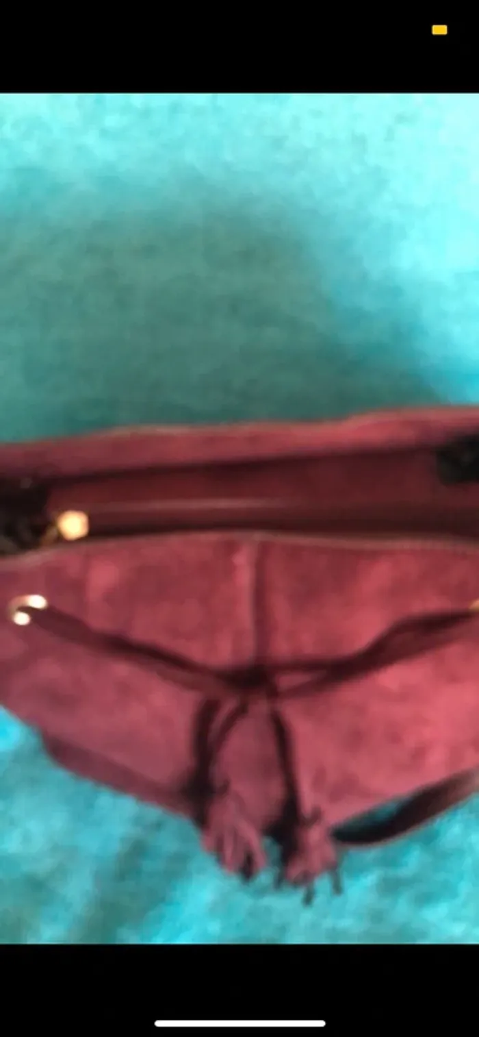Sac + pochette bordeaux - photo numéro 4
