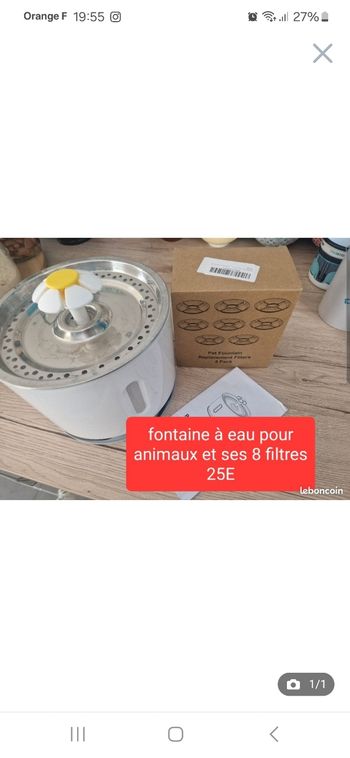 Fontaine à eau pour animaux