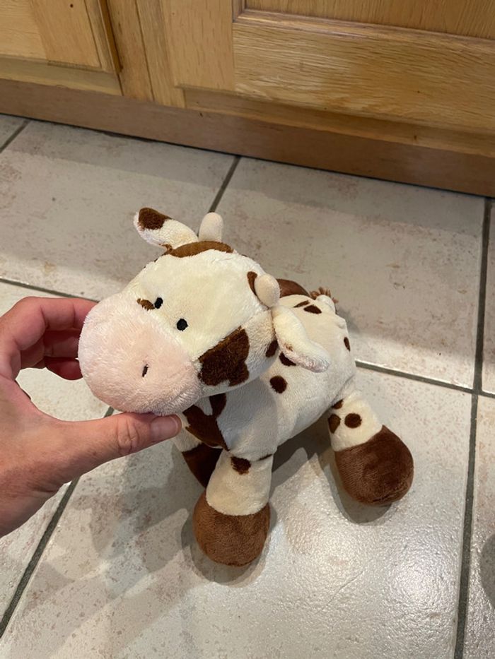 Peluche doudou vache Lascar