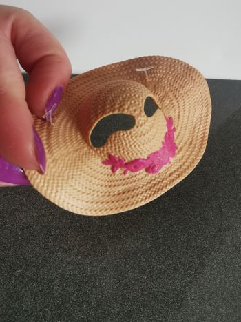 Chapeau de plage accessoire de poupée