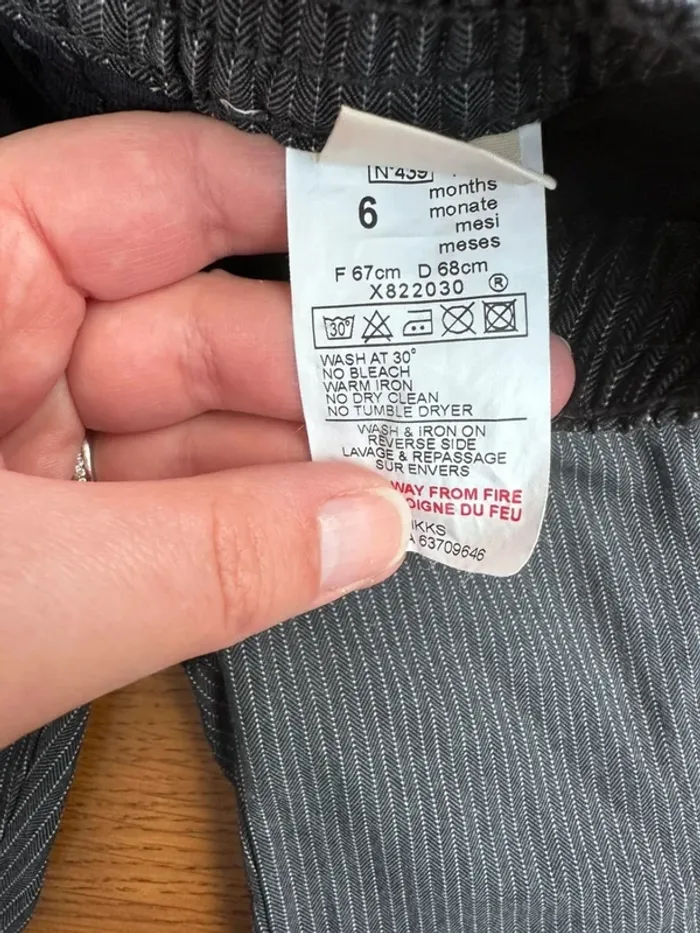 Pantalon IKKS double 6 mois noir rayés - photo numéro 6