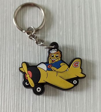 🐥Porte-clés avion jaune croustibat vintage 🐥