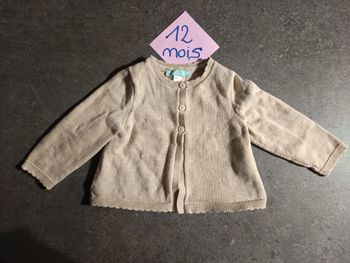 Gilet beige Obaïbi 12 mois