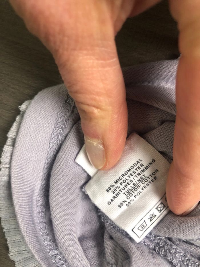 Top gris clair lilas so&co taille 36 - photo numéro 4