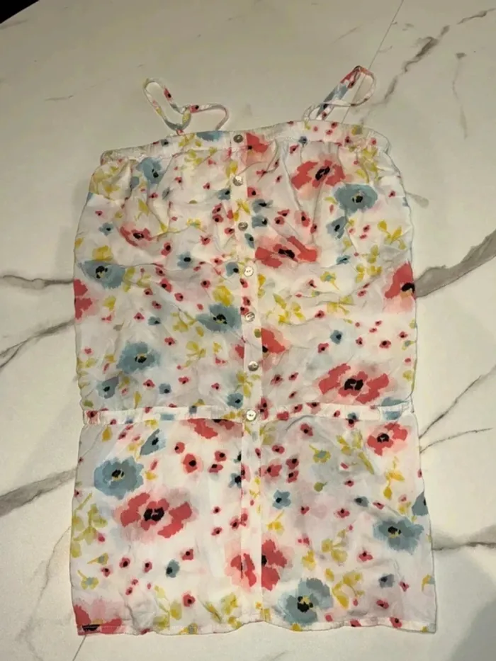 Top à bretelles fleuri – Camaïeu – Taille 40
