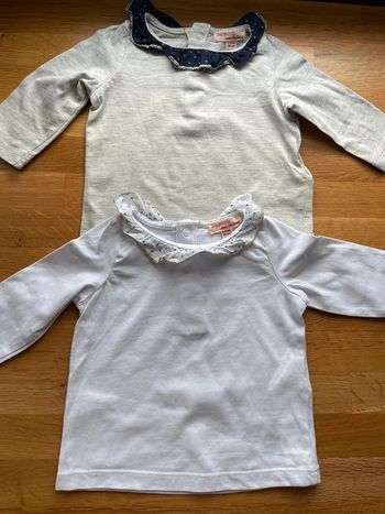 Lot 2 t-shirts ML du pareil au même 3 mois fille