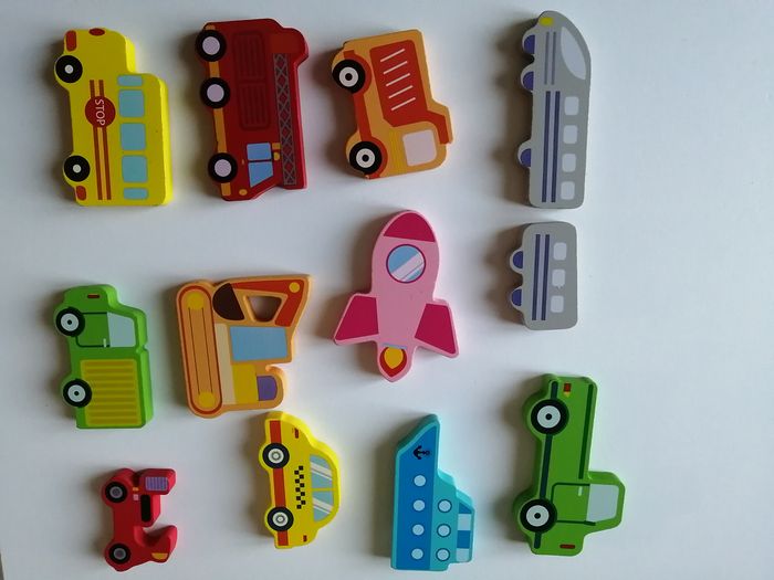 puzzle casse-tête en bois véhicules - photo numéro 2