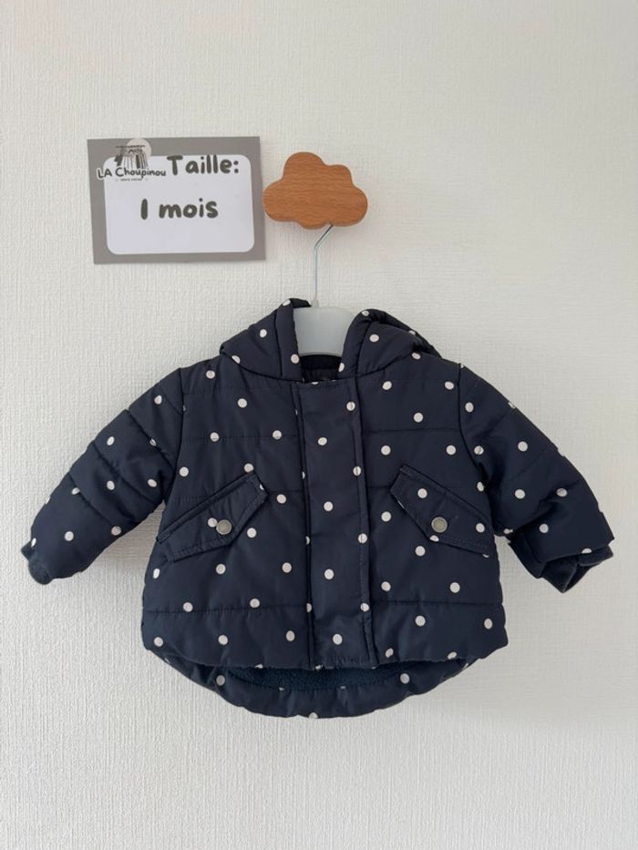 Manteau à pois - taille 1 mois 🌼