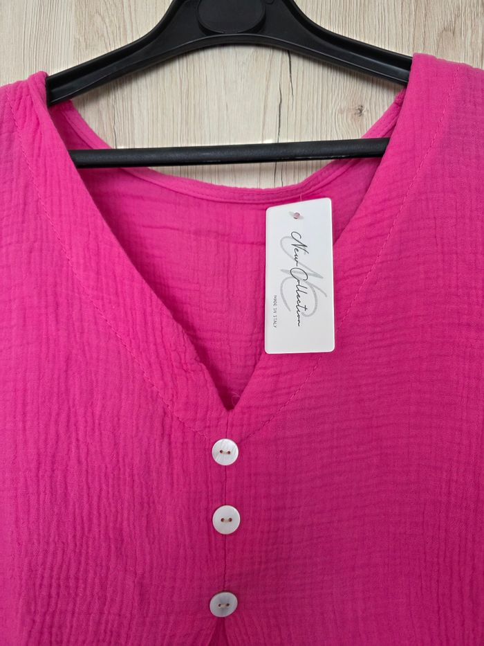 HAUT FEMME 3/4 NEUF AVEC ÉTIQUETTE DESSUS TAILLE UNIQUE D'UN 34/40 MARQUE NEW COLLECTION - photo numéro 4
