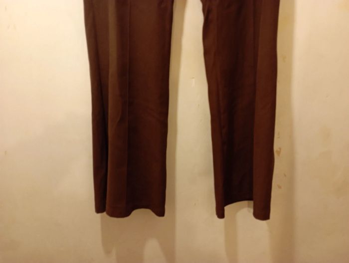 Pantalon femme suédine bas évasés - photo numéro 2