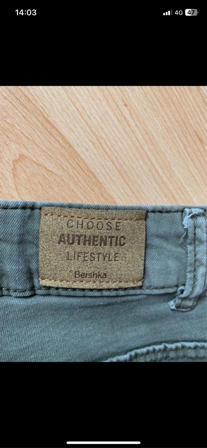 Super Skinny Bershka kaki 38 - photo numéro 5