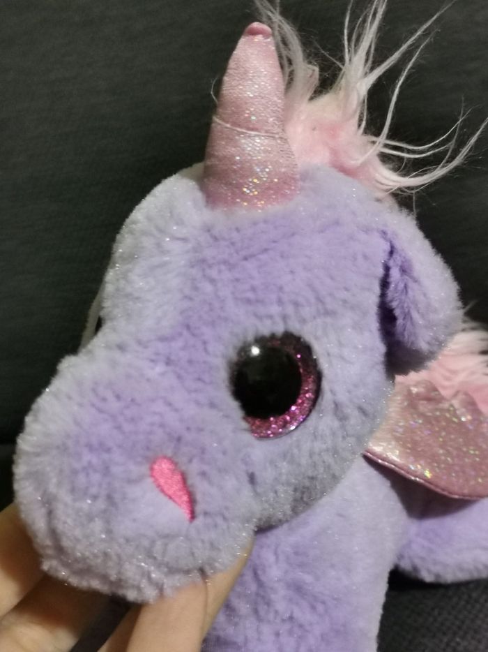 Peluche licorne violette - photo numéro 3