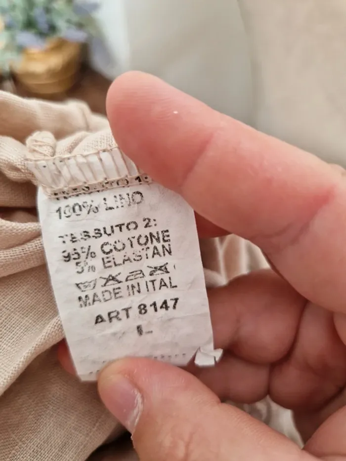 Robe en lin beige marque Malito taille L - photo numéro 5