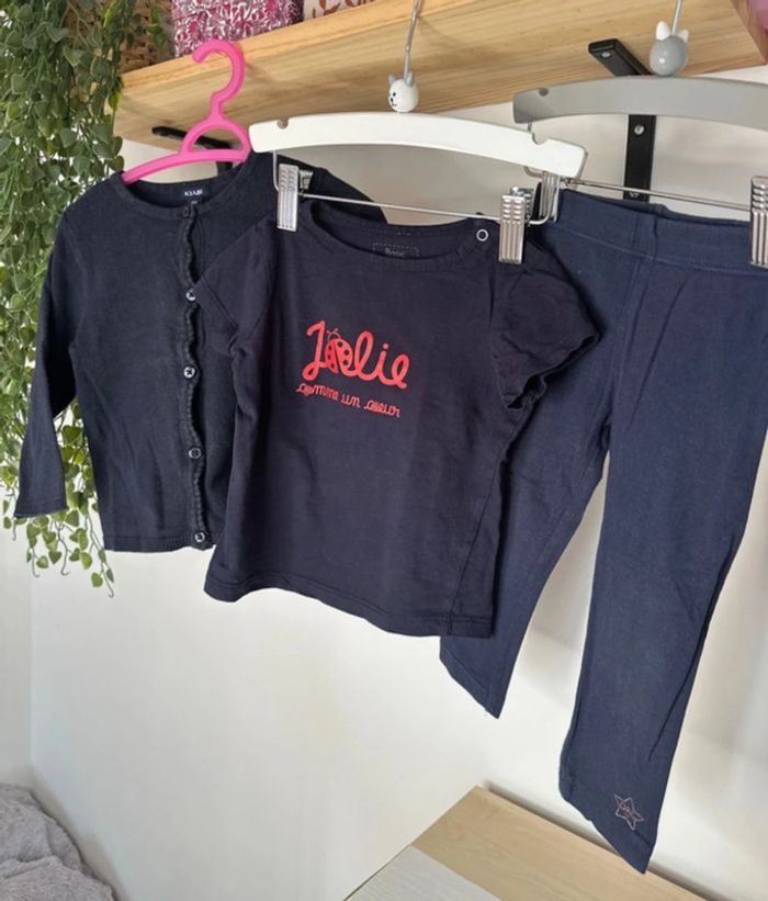 Lot 18mois bleu marine rouge