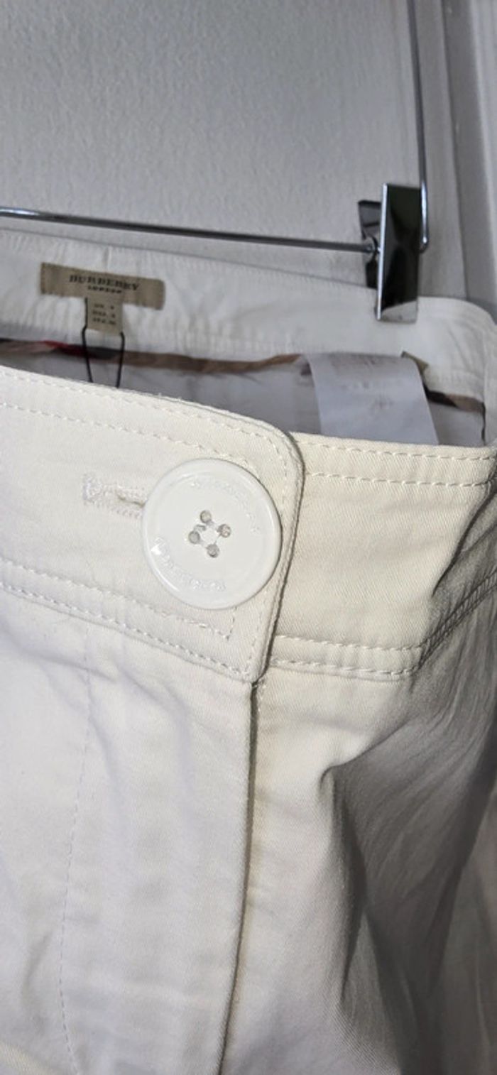 Pantalon Burberry London Blanc avec étiquettes - photo numéro 8