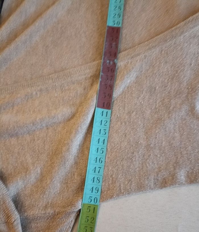 Gilet Long Beige / Nude - Cardigan Léger Chic & Tendance - photo numéro 7