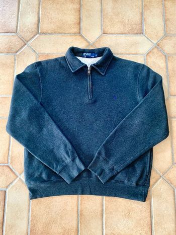 Quart zip col camionneur demi zip Polo Ralph Lauren gris taille M
