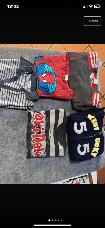 Lot de 5 vêtements garçon taille 4 ans plusieurs marques (Adidas )