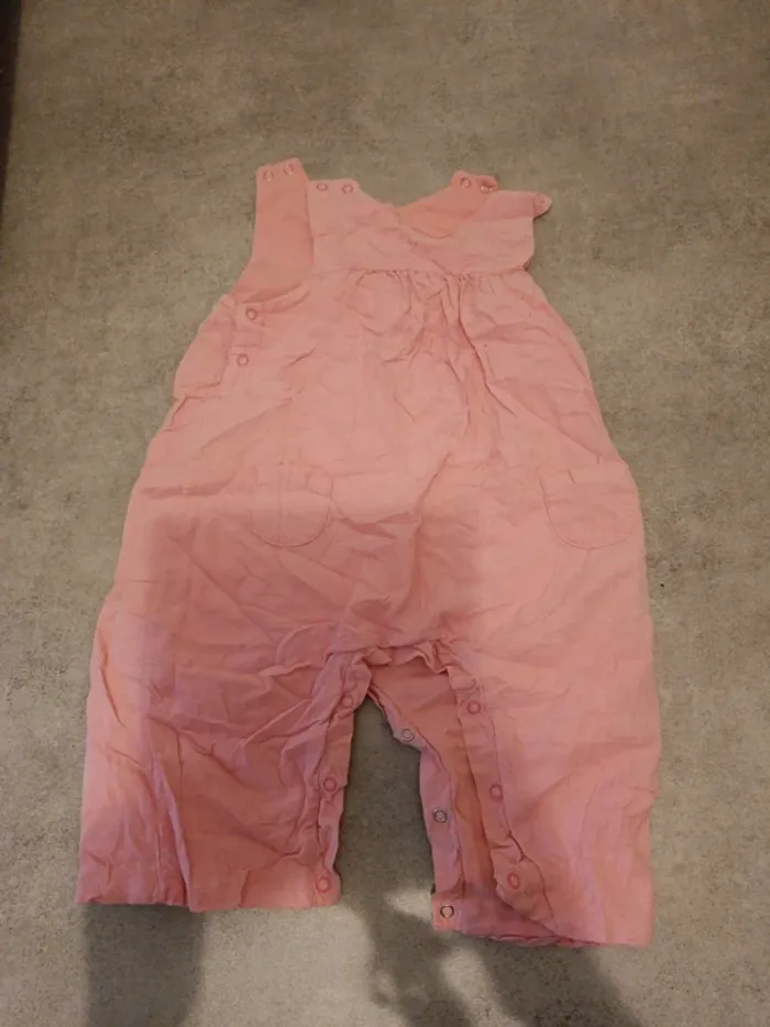 Salopette velours rose vif 67cm petit bateau