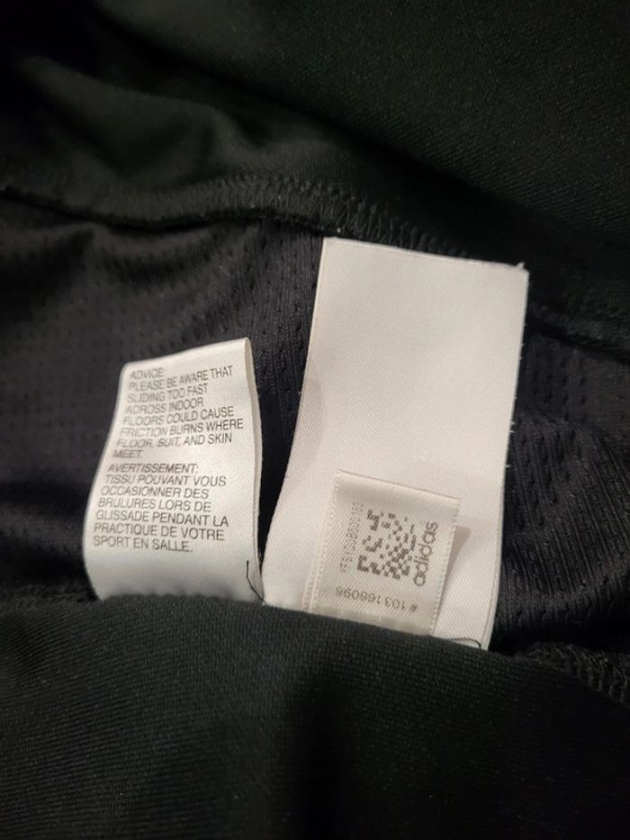 Quart zip sport Adidas noir logo brodé - M~L - photo numéro 12