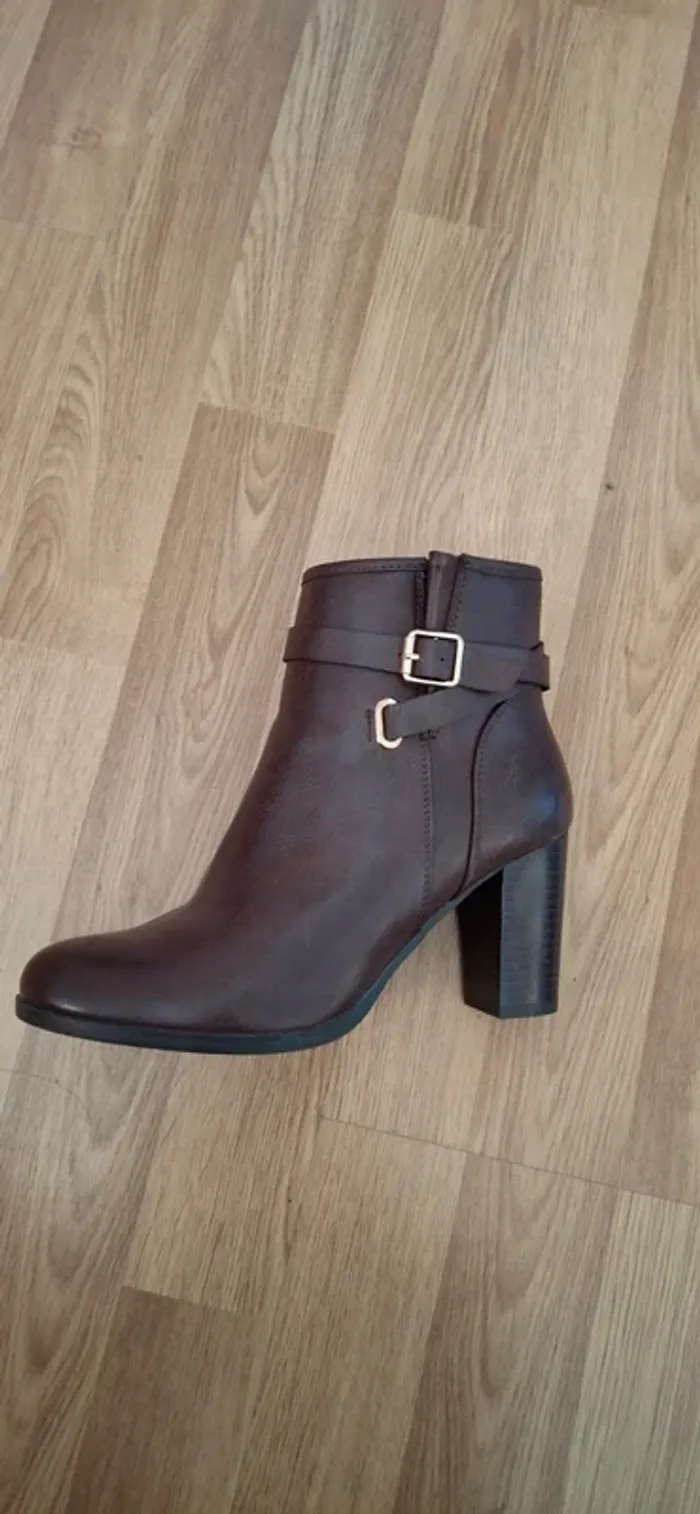 Botines cuir marron by botega 37 a talons - photo numéro 2