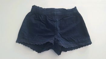 Short toile bleu marine 2 ans