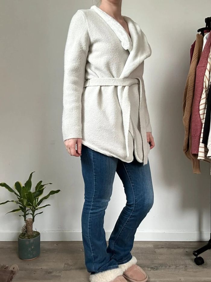 Rougegorge Gilet hiver gris clair – Taille 36 – Très bon état - photo numéro 3