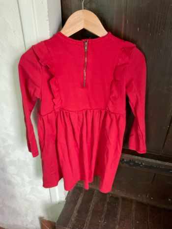 Robe rouge volants manches longues 6 ans DPAM