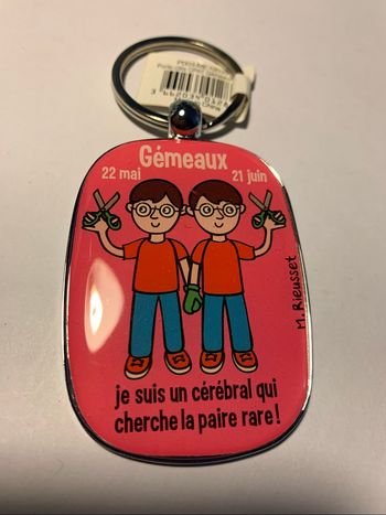 Porte clé gémeaux