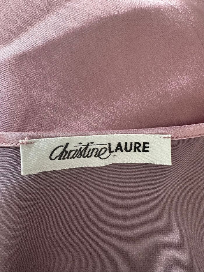 Blouse satinée lila rose Christine Laure T38 M - photo numéro 6