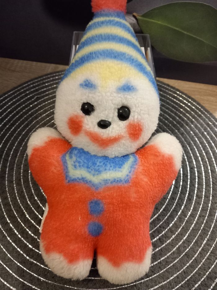 Peluche doudou Boulgom clown 28cm très rare - photo numéro 4
