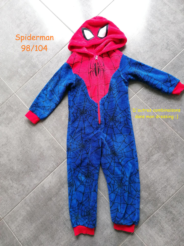 Pyjama tout doux combinaison 3-4 ans 98-104 spiderman marvel