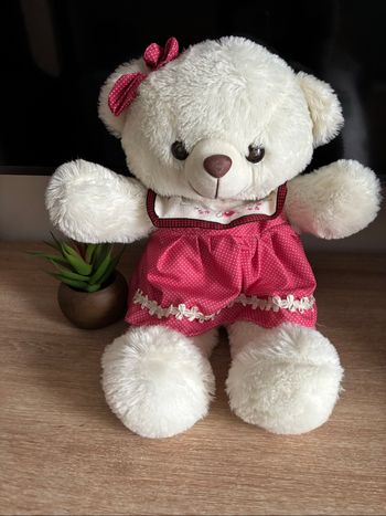 Grosse peluche nounours blanc