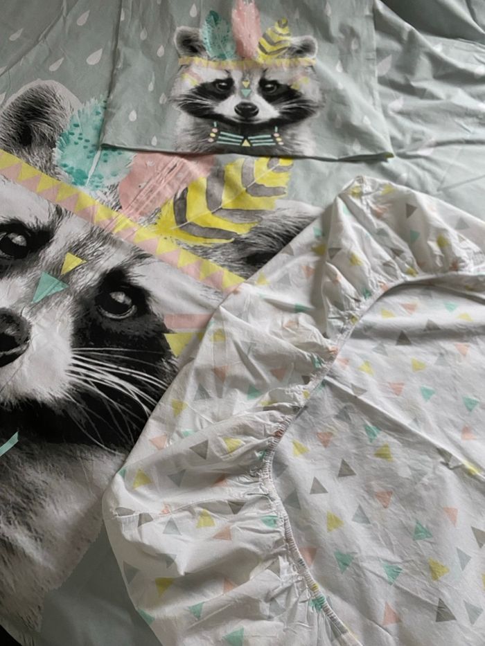 Parure lit une personne 3 pièces raton laveur Meiko la redoute intérieurs - photo numéro 6