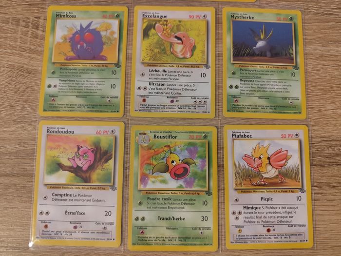 Lot 10 cartes Pokémon anciennes Jungle Rocket wizards of the coast vintage - photo numéro 2