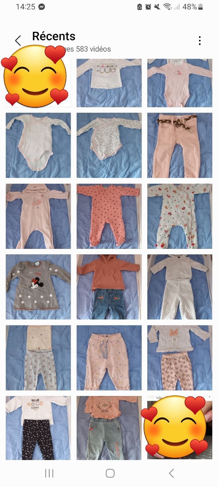 Lot vêtements fille 6 mois