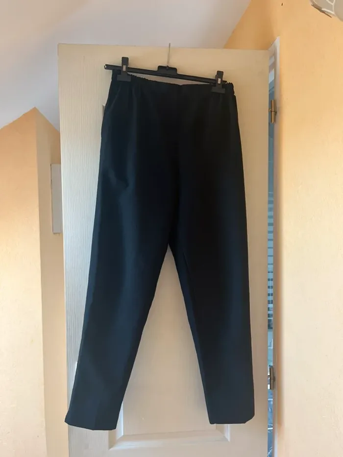 pantalon noir tailleur taille élastique