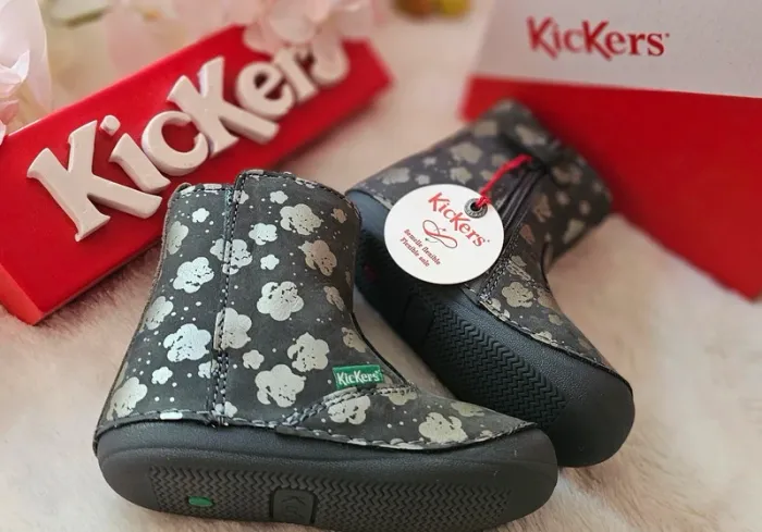 Bottes Bottines Cuir Zip Fourrées Semelle Flexible Kickers T21 - photo numéro 2