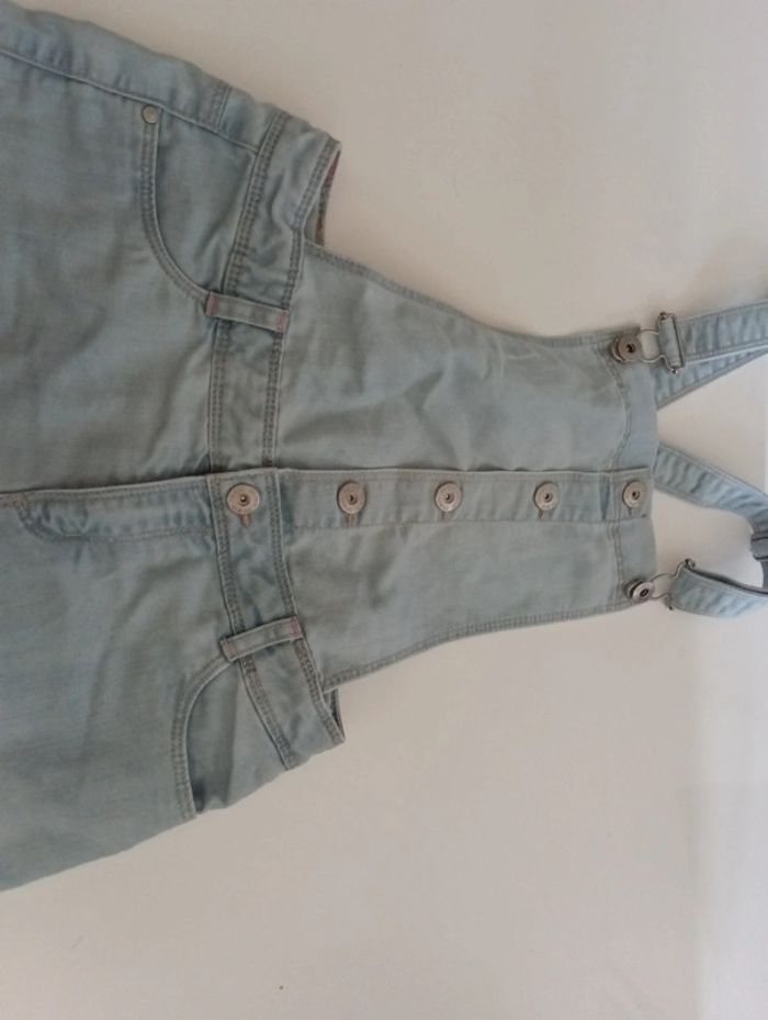 Salopette short fille Okaïdi taille 10 ans bretelles réglables - photo numéro 3