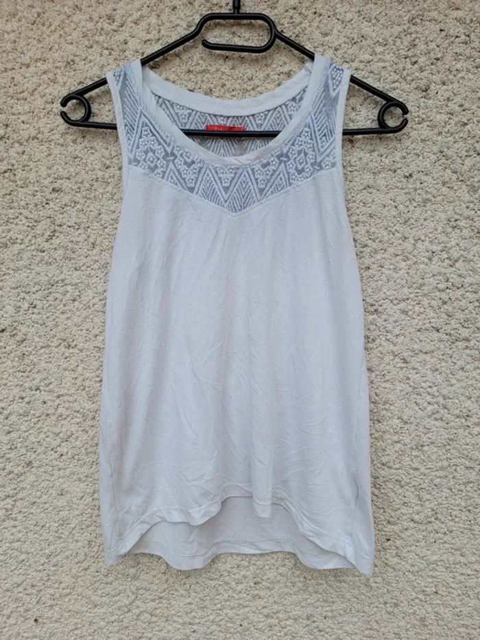 Débardeur manches courtes dentelle, vintage Y2K