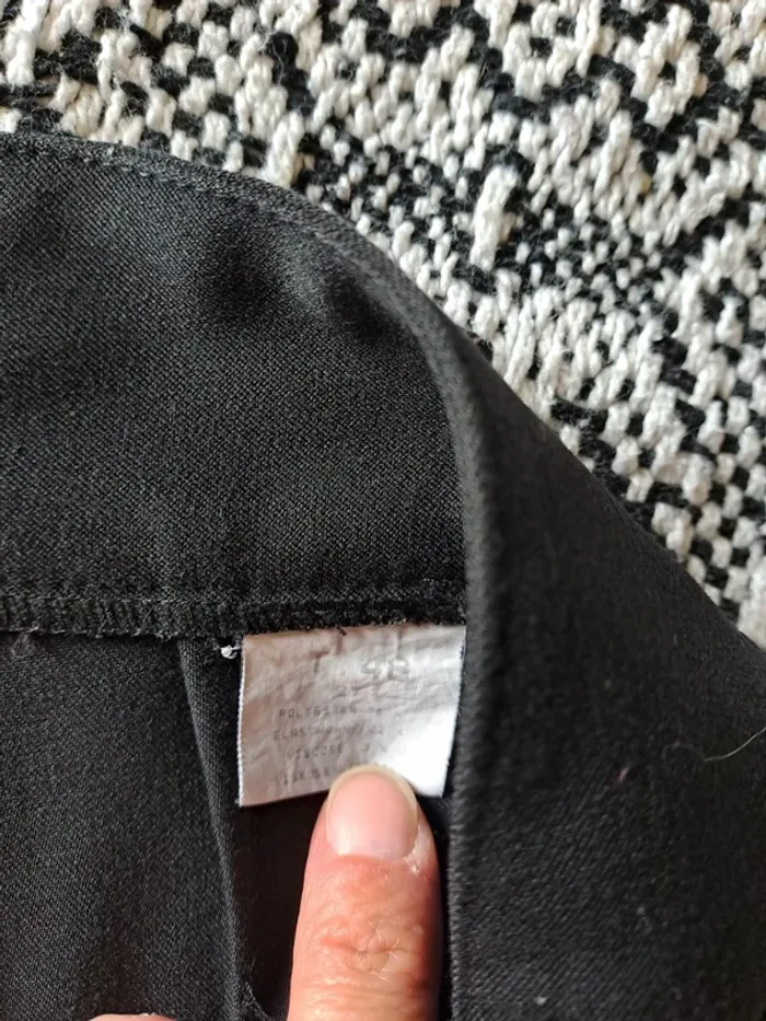 Superbe pantalon noir femme fluide 48 poche dentelle comme neuf Claire Delandes - photo numéro 8