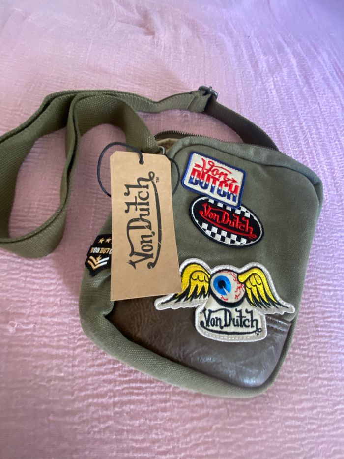 Sacoche Von Dutch Cuir et Coton - photo numéro 5