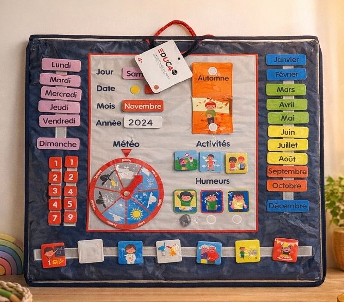 Calendrier éducatif en tissu Neuf Jeux Éducatif