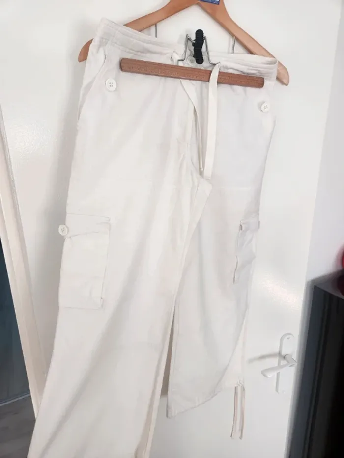 Joli pantalon blanc été femme Kiabicasual taille 38