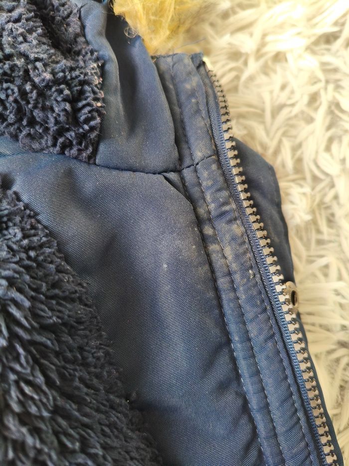 Parka doudoune garçon bleu marine avec capuche fourrée  Gémo taille 24 mois 🧥 - photo numéro 5