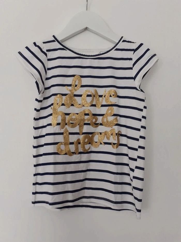 T-shirt fille été marin 4 ans / 6 ans H&M