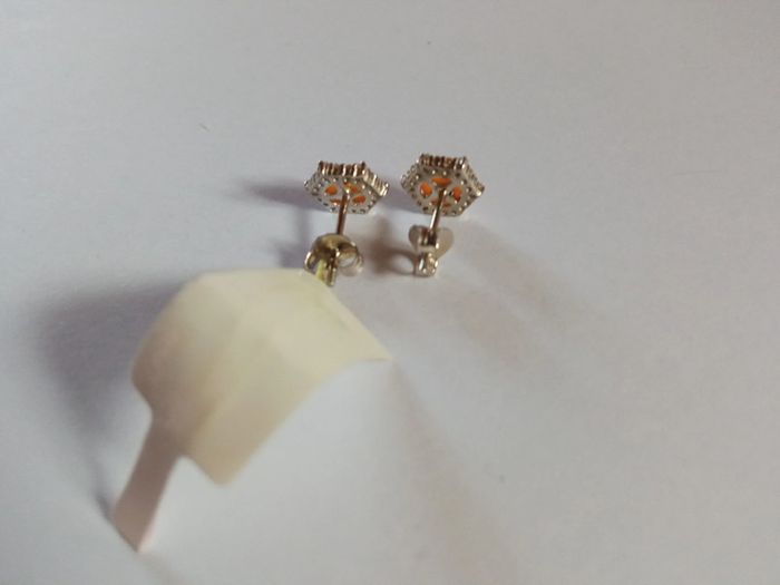 Boucle d'oreille "orangé" - photo numéro 4