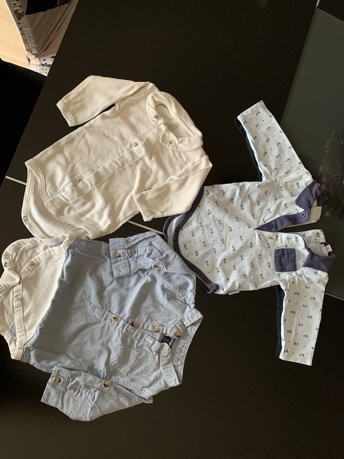 Lot 3 bodies style habillé 1 mois